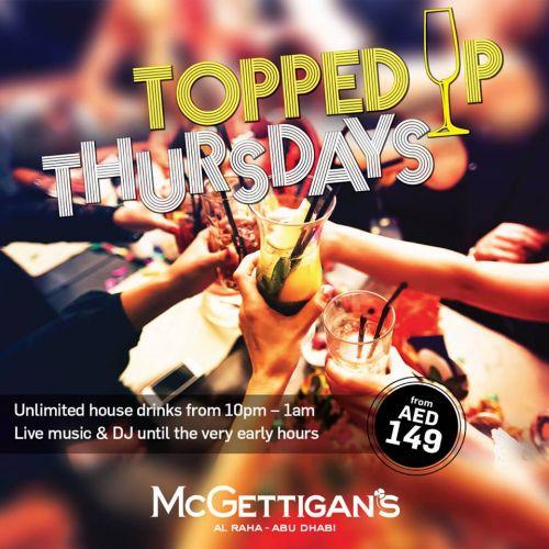 Topped Up Thursdays at McGettigans Abu Dhabi