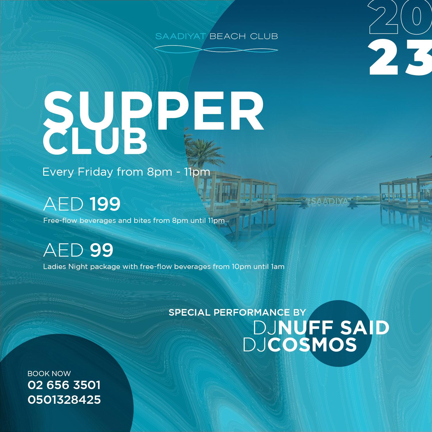 Supper Club x Saadiyat Beach Club
