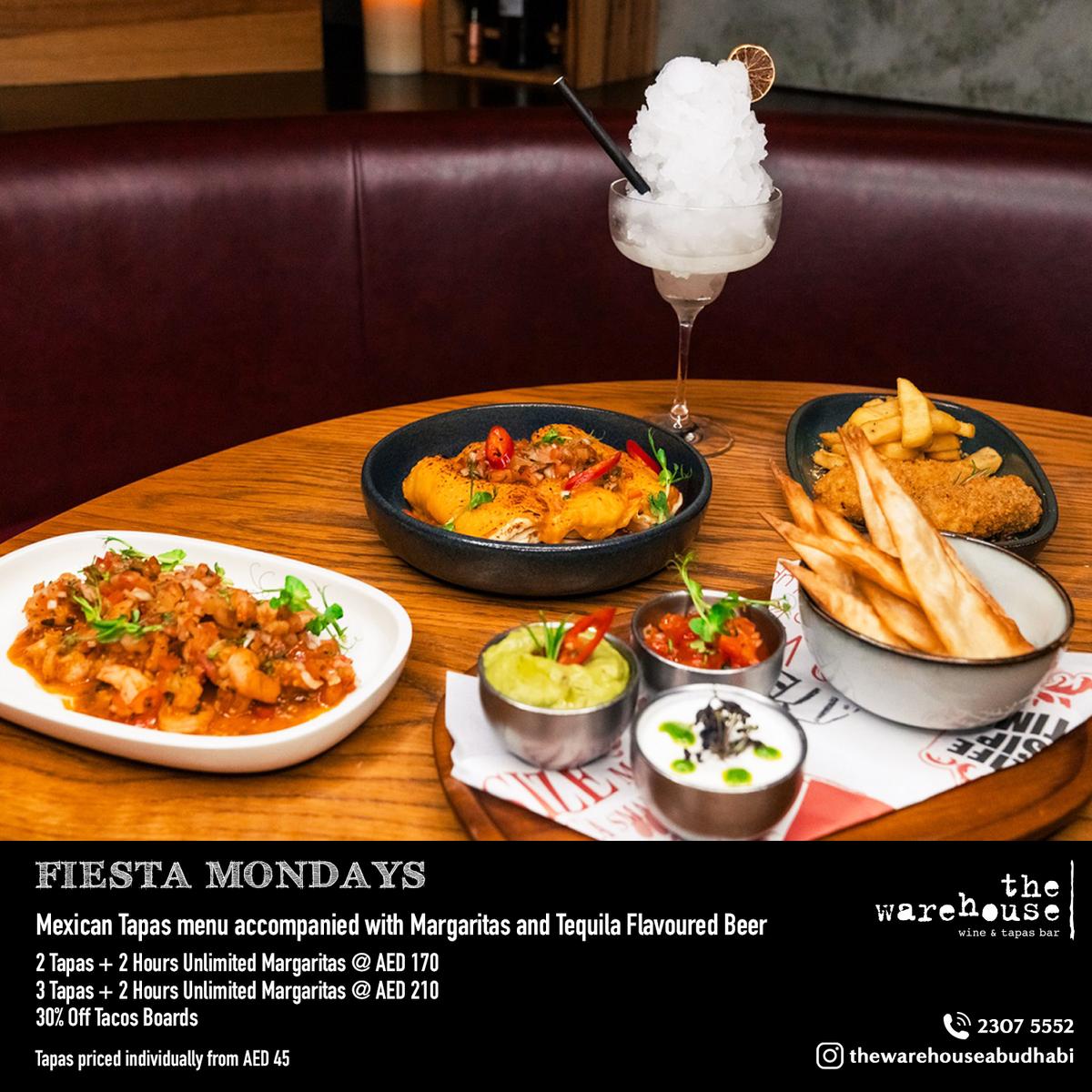 Fiesta Monday on Monday 6th January 2025 in the Warehouse wine and tapas bar