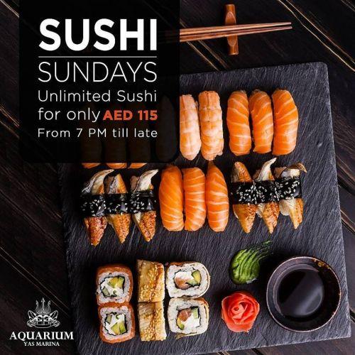 SushiSunday ✮ unlimited Sushi + varied Asian buffet AED 115