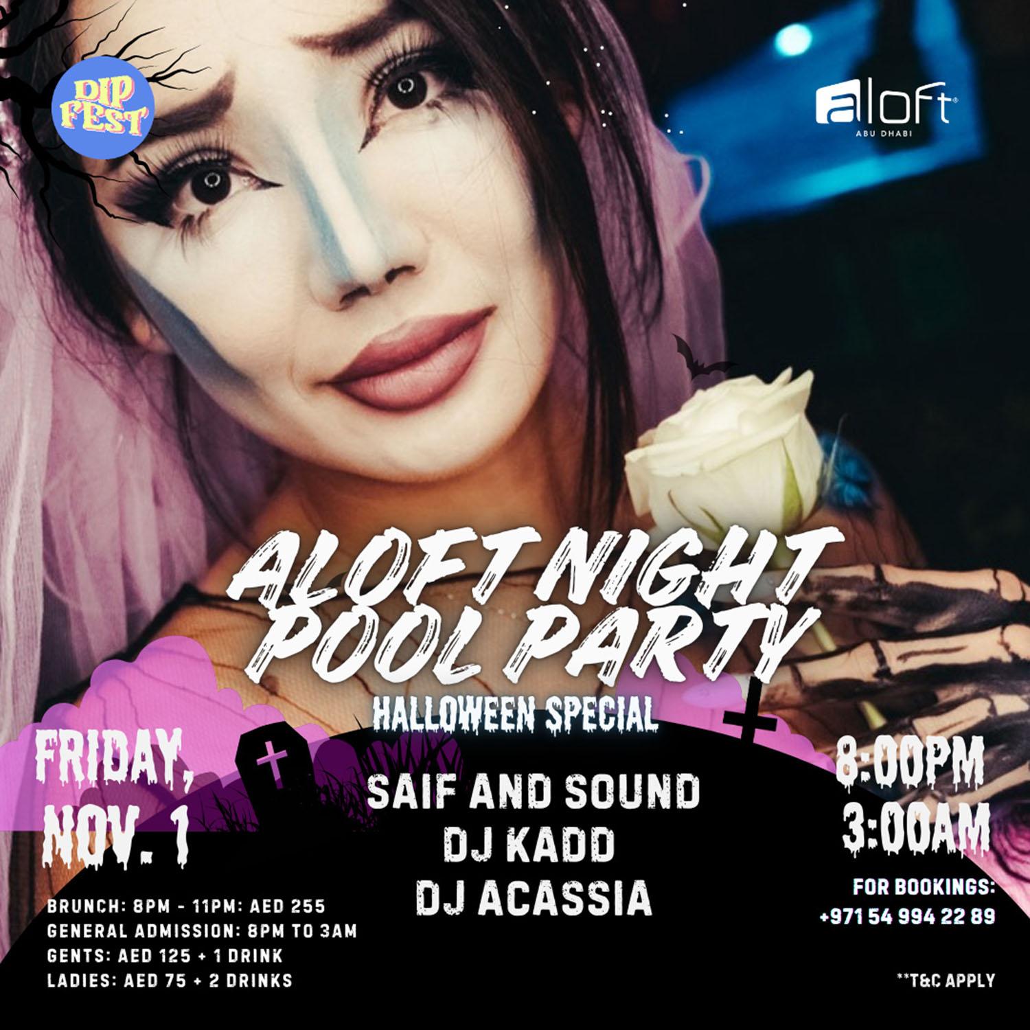 Aloft Halloween Pool Party